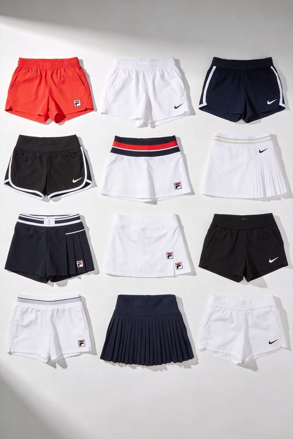 comfortable tennis shorts selection