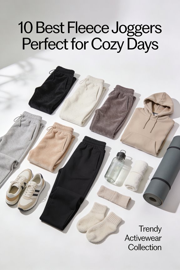 cozy fleece joggers selection