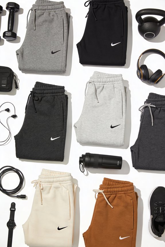 cozy fleece sweatpants selection