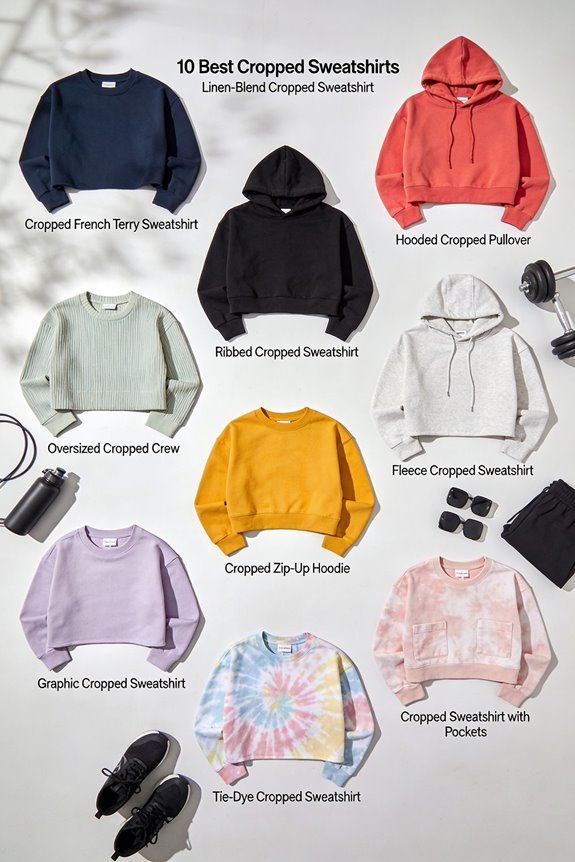 cropped sweatshirts for style