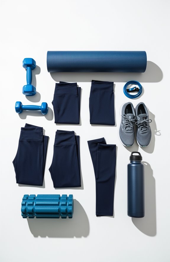 navy workout leggings selection