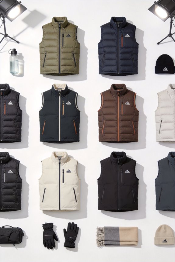 stylish and warm down vests