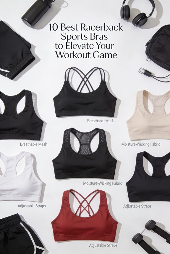 top racerback sports bras